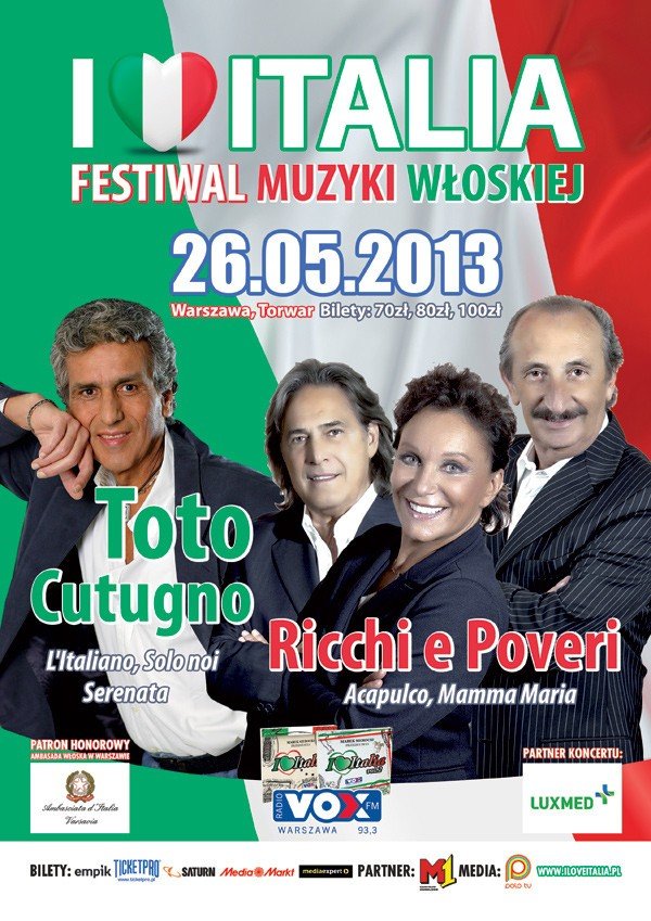 Toto Cutugno - 26 mai 2013 I love Italia (Varsovia, Polonia)